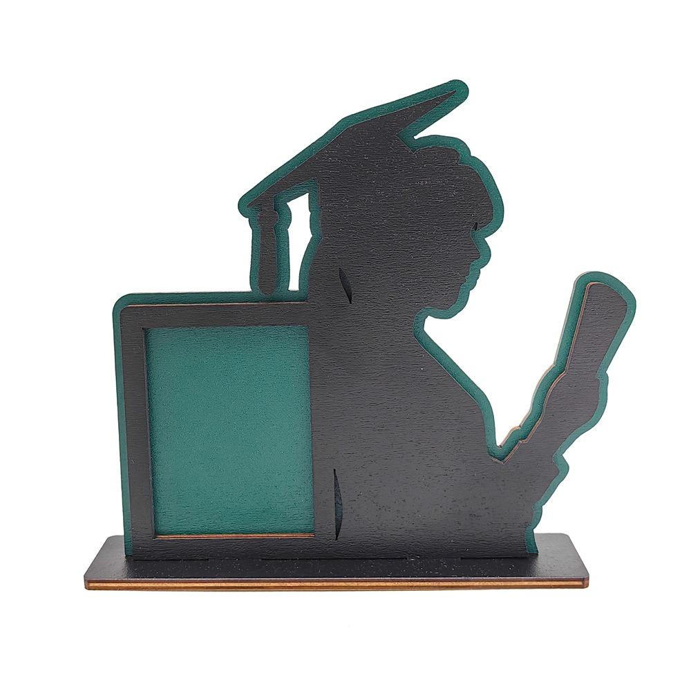 

Держатель для фотографий на выпускной своими руками, деревянная настольная фоторамка, фоторамка для выпускного 2025, вечеринка зелёный