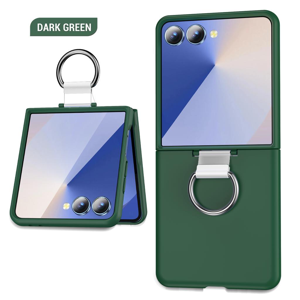 With Ring Holder Shockproof Phone Case For Galaxy Z Flip 7 6 5 4 3 5G For Samsung Z Flip7 ZFlip7 Flip6 Hard PC Armor Back Cover