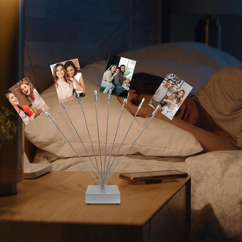 Foto Würfel Basis, 8-Zweig Geldbaum Gutscheinkartenhalter mit Klemmen, Bilderständer für Weihnachten, Hochzeit, Gruß, Geburtstag