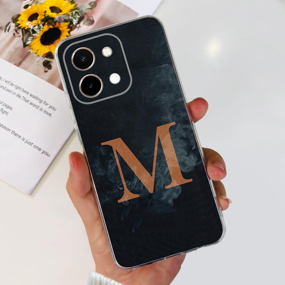 For Vivo Y28 4G Case V2352 New Letters Cover Clear Silicone Soft TPU Phone Case For Vivo Y28 Y 28 VivoY28 4G Fundas 6.68‘’ Shell
