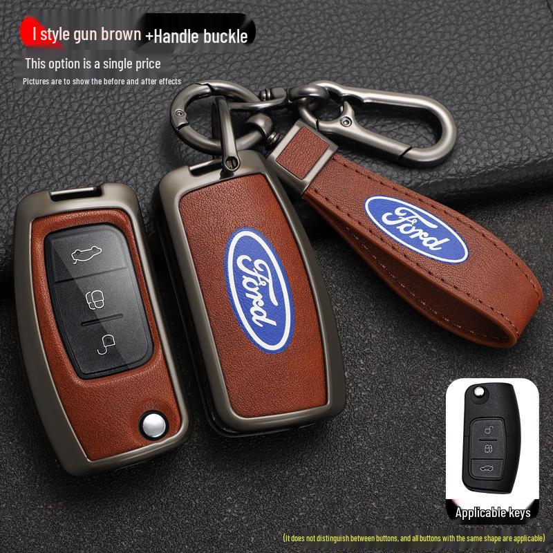 Key Case Cover Shell for Ford Fiesta, Focus (2009-2014), and 17 Years Ecosport Models