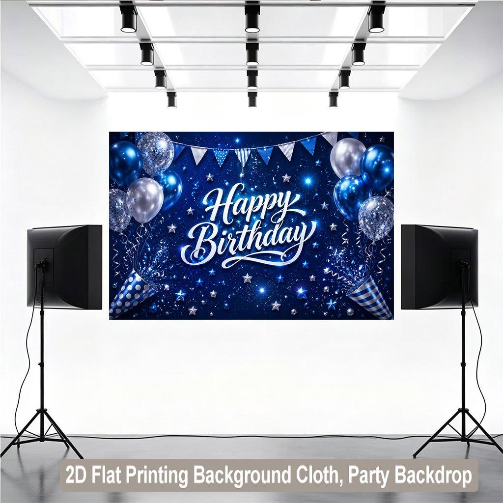 2D Flat Backdrop1pc Birthday Scene Backdrop Banner Polyester Wall Decor For Living Room Bedroom Office Outdoor Decor Party Holiday Gift