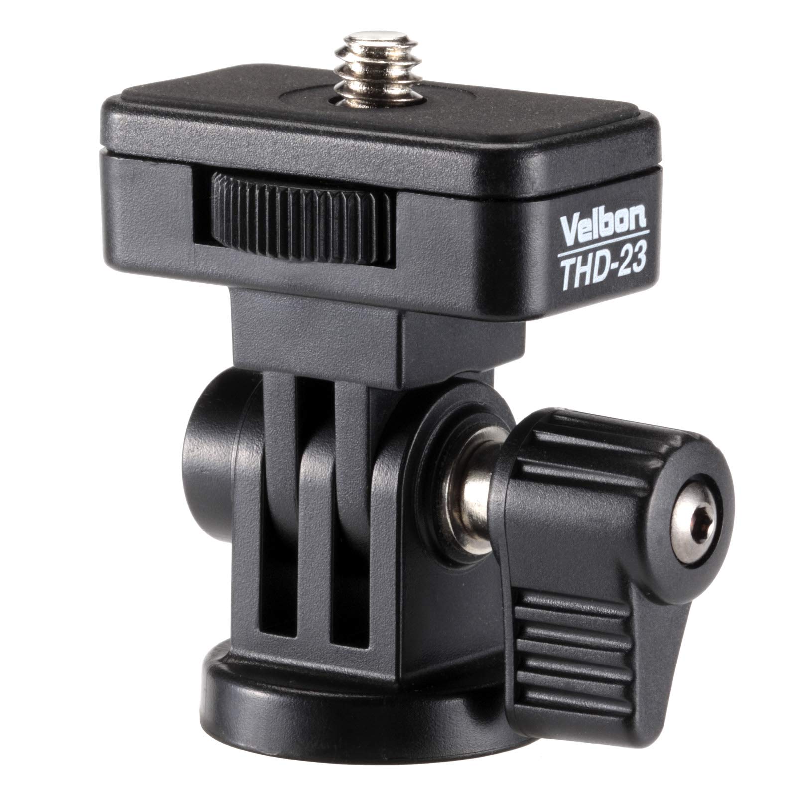 

Velbon Pan 24mm Base 383624 THD-23 1-Way Head, Compact, Diameter, Tilt-Only, Plastic, Black, чорний