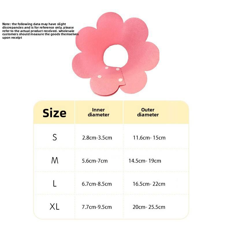 

Кошачий воротник Elisa Circle, тонкая фетровая накладка на голову, послеоперационное восстановление, защита от вылизывания, регулируемый воротник S (within 1kg) розовый