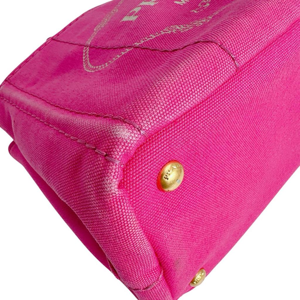 PRADA Canapa Kanapa mini tote Tote Bag canvas pink Women 1BG439 Used