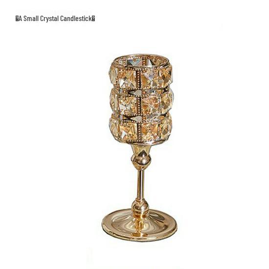 Nordic Crystal Feather Candelabra: Romantic European Dining Table Candlelight Decor