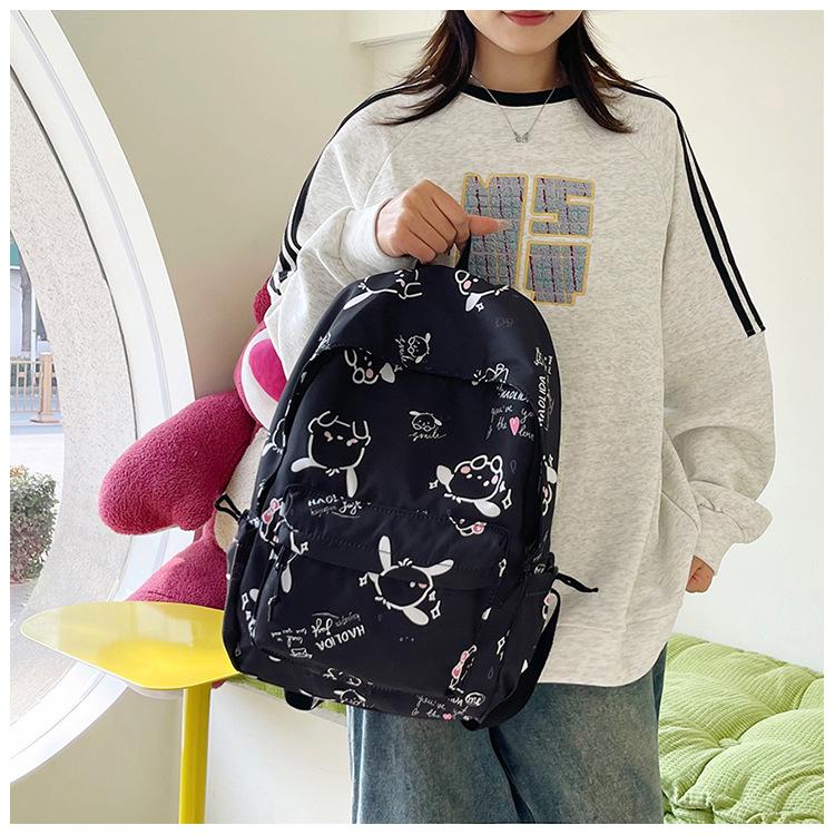 Schoolbag Backpack Women's Fashion Simple Mori School Junior High School Student School Bag Korean Edition Trend Graffiti Casual Backpack