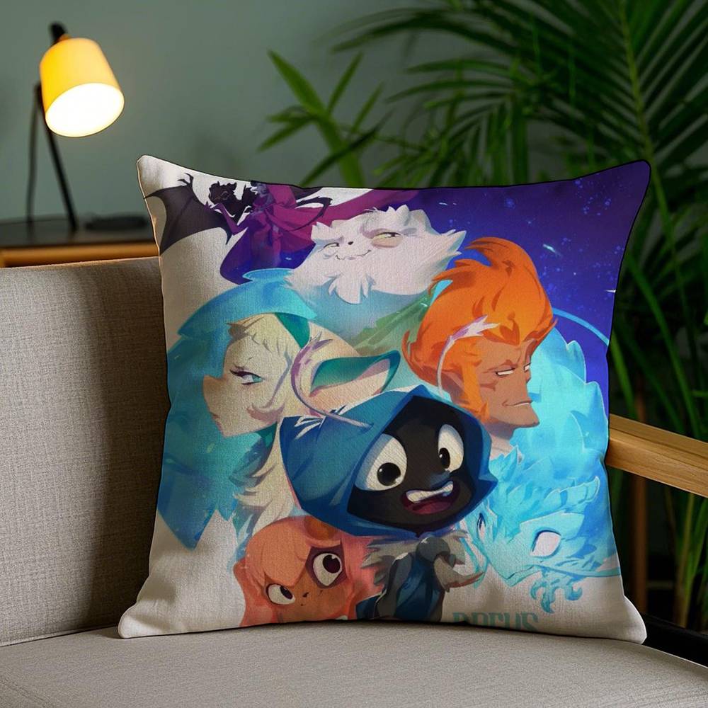 Game D-Dofus Pillow Case Home Dorm Chair Back Short Plush Double-sided Printing Office Nap Time Cushion Cover