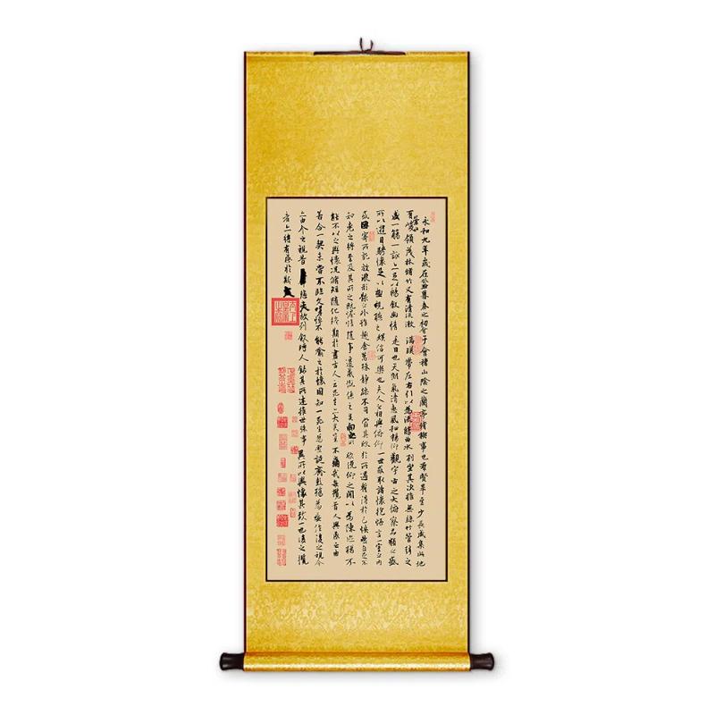 Calligraphy Painting Hanging Scroll Vintage Vertical Xuan Paper Decorative Painting Scroll Chinese Style Home Decoration
