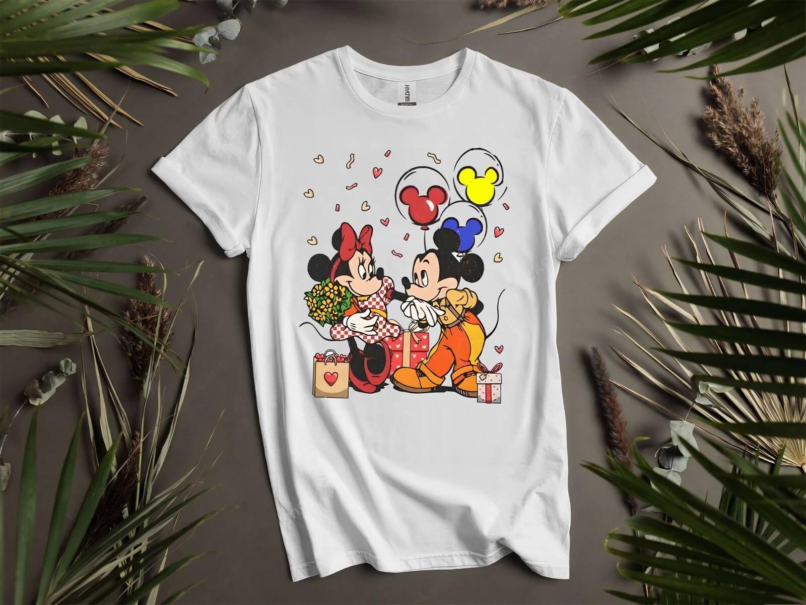 Cute Mickey And Minnie Group T-shirt T shirt Men Women Unisex Tshirt K76 S
