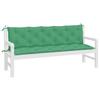 Garden Bench Cushions 2 pcs Green 180x50x7 cm Oxford Fabric