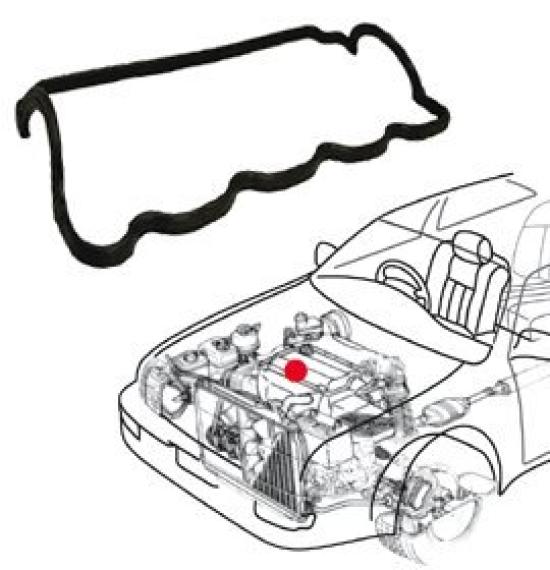 

OHNO Automotive Tappet Cover Gasket Compatible with Genuine Part Number Toyota Set, 11213-97202, SP-0024 чёрный