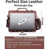 Genuine Vintage Brown Leather Messenger Bag Shoulder Laptop Bag Briefcase