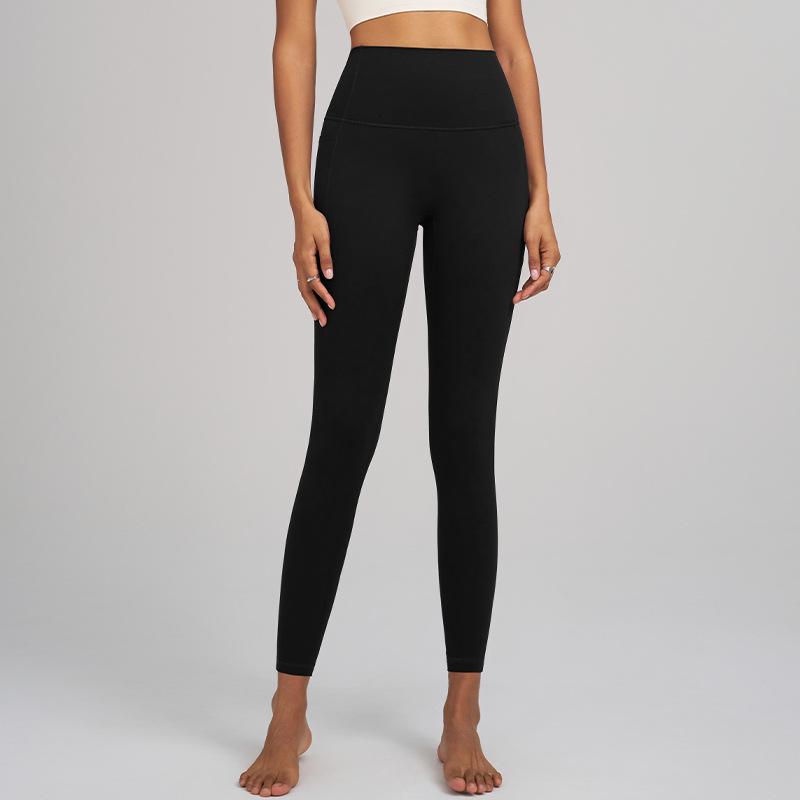 

Wharton Брюки для йоги с высокой талией, персиково-нюдовые, для ягодиц - Контроль живота, Без складок, Одежда для фитнеса осень/зима. Large