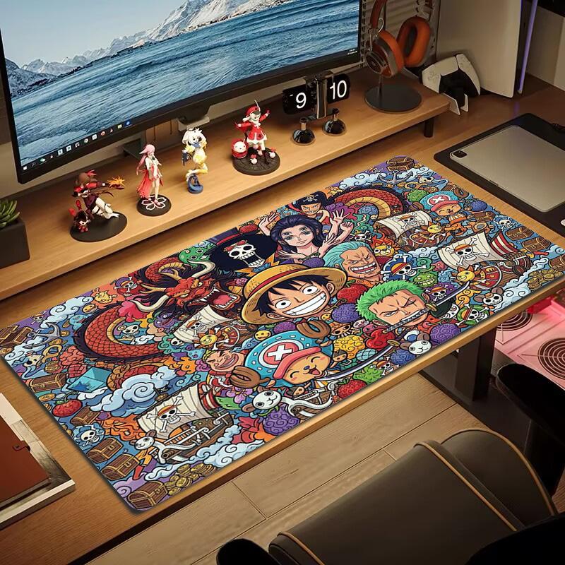 Anime One-Piece Color Mouse Pad Large Gaming Table Cushion Non-slip Laptop Tablet Big Mousepad XXL Mat Mini PC Playmat With Lock Edge