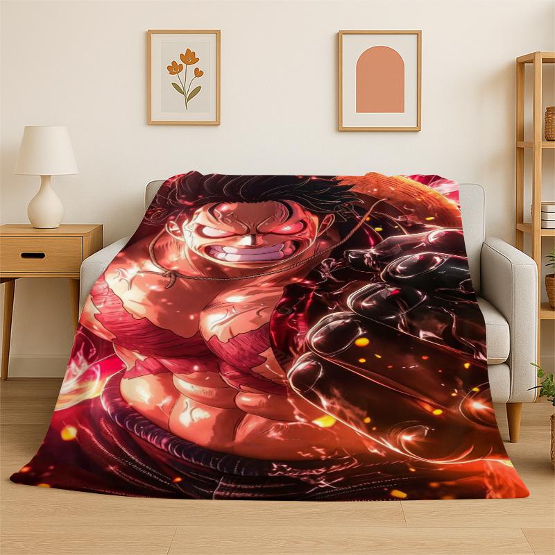 Anime Zoro One P-Piece Cartoon Flannel Blanket Soft Warm Throw Blanket for Bedroom Living Room Bed Travel Camping Picnic Kid