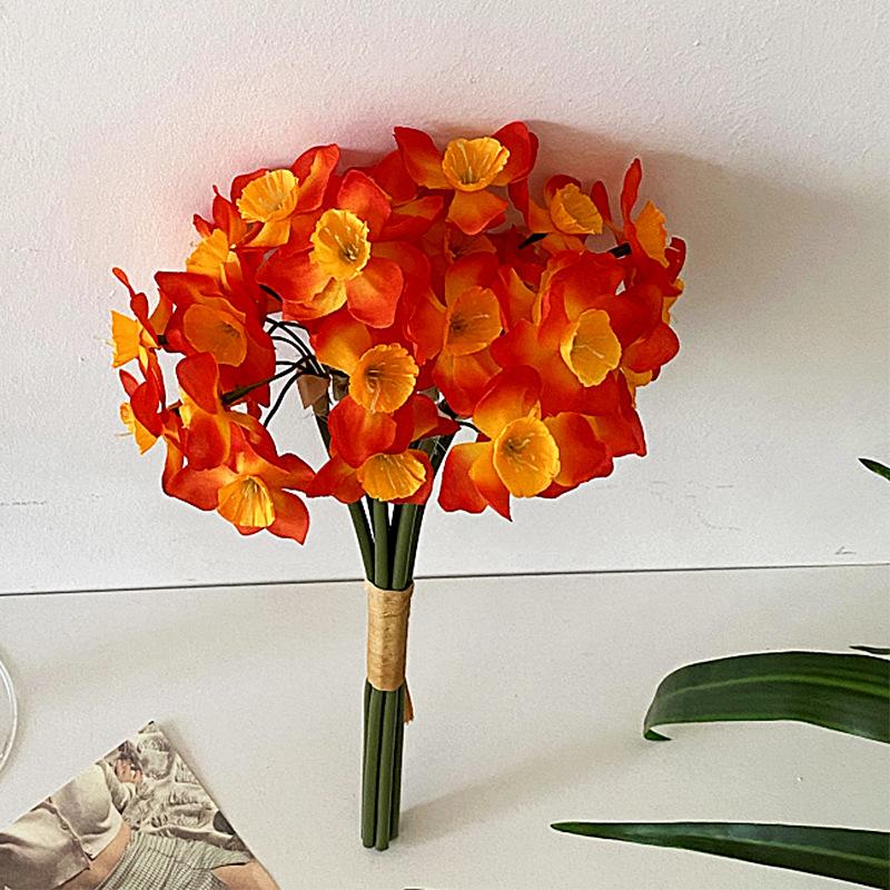 6 Hand Artificial Bouquets Daffodils Wedding Photography Wedding Home Decoration Ornaments Artificial Flowers