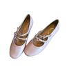 French Round Head Bow Mary Jane Shoes Women's New Shallow Mouth Flat Sole Shoes Versatile Leather Shallow Mouth Women's Shoes