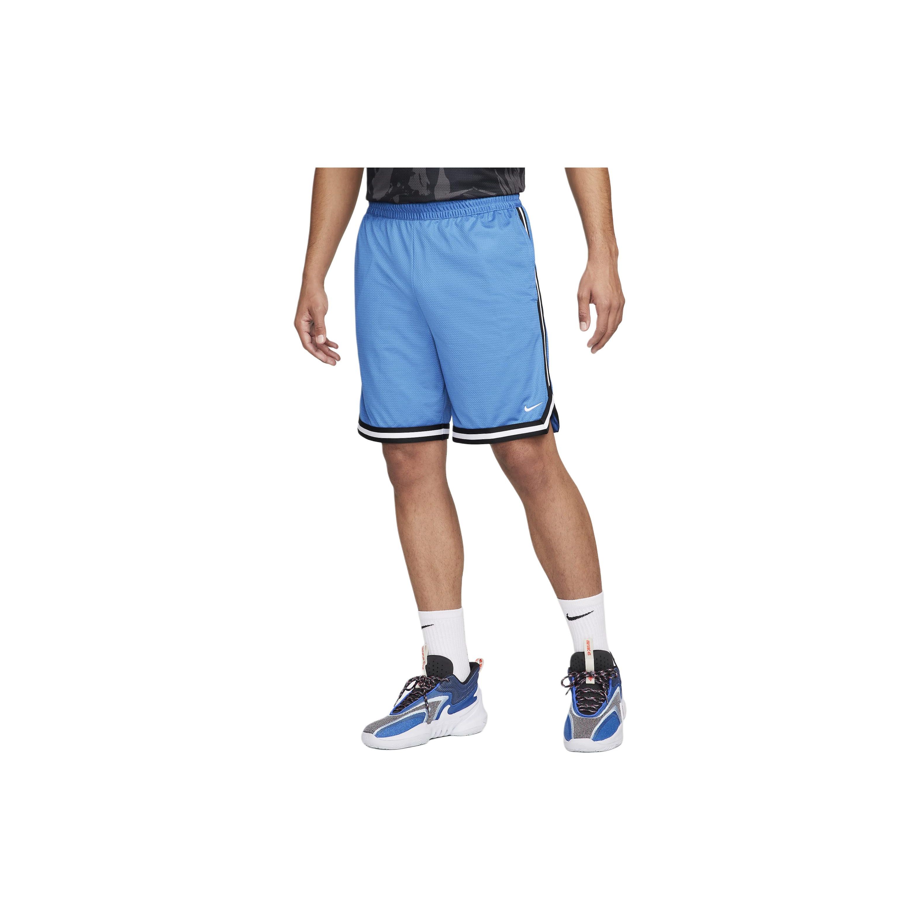 

Nike DNA Logo Embroidered Colorblock Basketball Pants Men Bottoms Blue FN2651-402 L