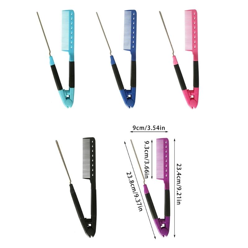 Home Styling Hair Straightening Comb With V Shape Straight Combs Fashion Parting Comb For Women Quick Use