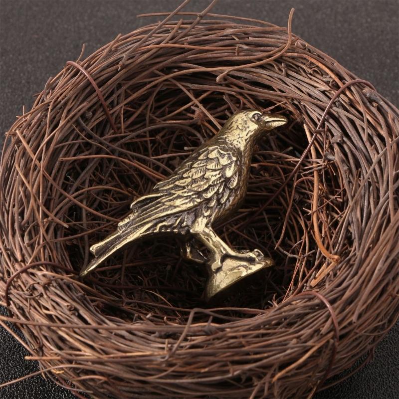 Animal Shelf Decors Accent,Ravens Figurines Tabletop Centerpieces for Home Decoration Retro Ravens Decorative Objects