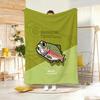 Cartoon F-Freshwater Game Fish Fishing Throw Lightweight 240G Flannel Blanket Soft Skin-Friendly For Summer Cooling