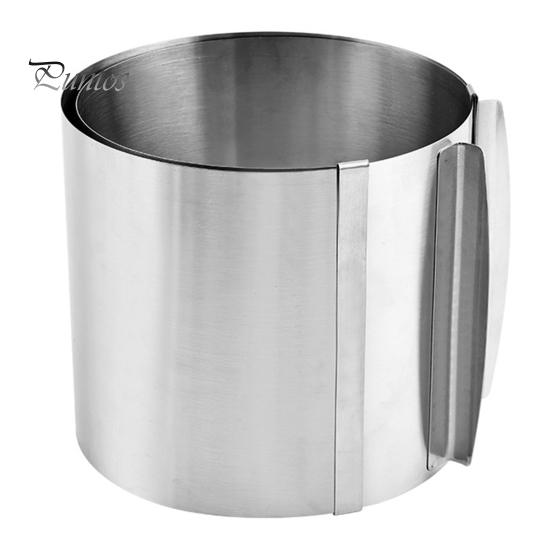 

Регулируемое кольцо для выпечки и украшения торта. Инструмент для выпечки из нержавеющей стали для десертов. Универсальная круглая форма для торта для домашних пекарей. 17cm