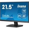 Écran PC - IIYAMA - XU2293HSU-B7 - 21,5" FHD - IPS - 100Hz - 1ms - HDMI/DP - USB HUB - Haut-parleurs - Noir