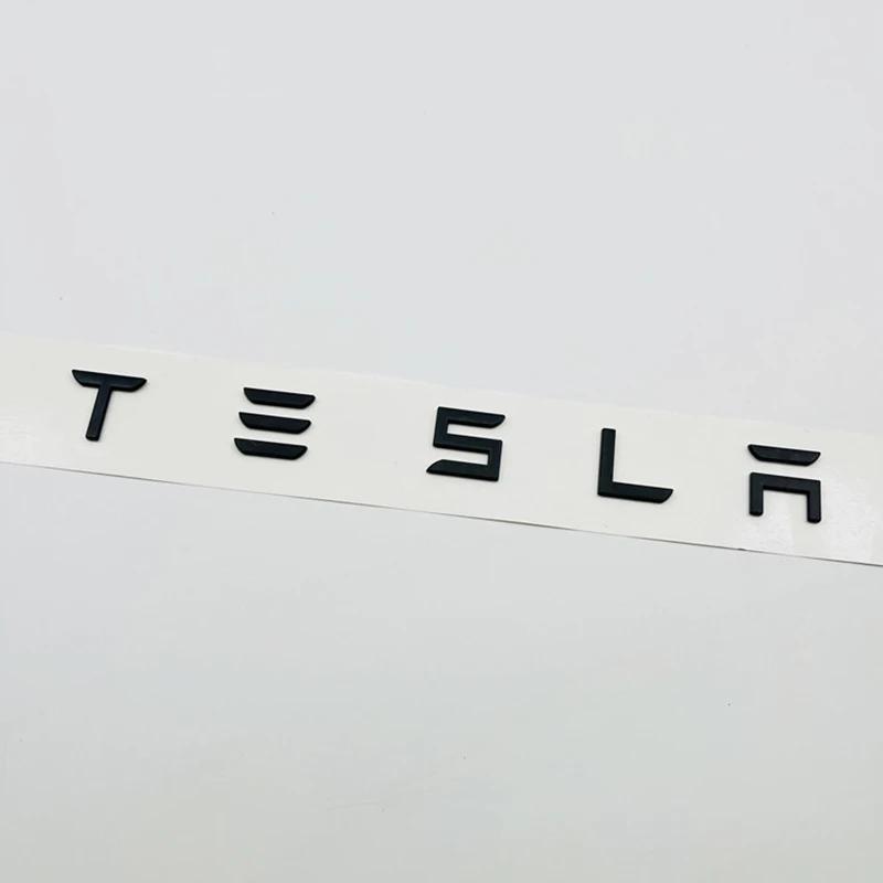 Autosticker 2025 Nieuwe Tesla 3D ABS Letters Tesla Logo Koolstof Chroom Zwart Rood Embleem Auto Achterklep Stickers Voor Tesla Model 3 Y X