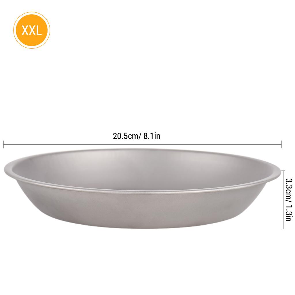 5 τεμ. Υπαίθρια Πιάτα Τιτανίου Επιτραπέζια Σκεύη Καμπινγκ Στρογγυλό Πιάτο Φρούτων Τιτανίου για Μπάρμπεκιου Πεζοπορία Πικνίκ