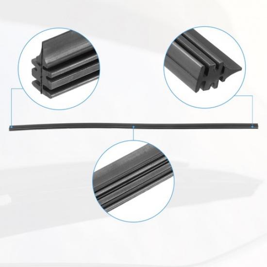 Universal Pack(4) 18Inch Car Windshield Wiper Blades Refills Ert Strips Black