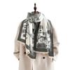 Double-sided petal jacquard imitation cashmere scarf women's leisure atmosphere new high-quality scarf shawl soft and thick