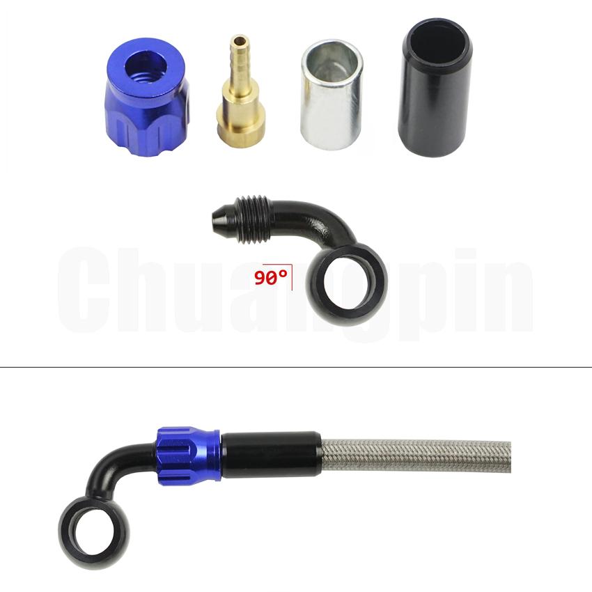 Montare banjo de frână Scoateți din aluminiu Moto întărită hidraulică Ambreiaj de frână Linie de furtun de ulei AN3 pentru motocicletă ATV Dirt Bike Buggy