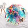 1pc Birds Flowers Butterflies and Feathers In a Fantasy Garden Automatic Folding Umbrella - 3 Folding Design, Vivid Cartoon Pattern, Suitable for