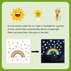 Glow-In-The-Dark Rainbow Heart Toilet Stickers Self-Adhesive Removable Pvc Bedroom Bathroom Wall Decor Car Decals