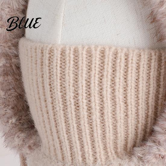 Soft Baby Hat Lightweight Kids Styling Warm Bear Ear Children Plush Windproof Winter with Face