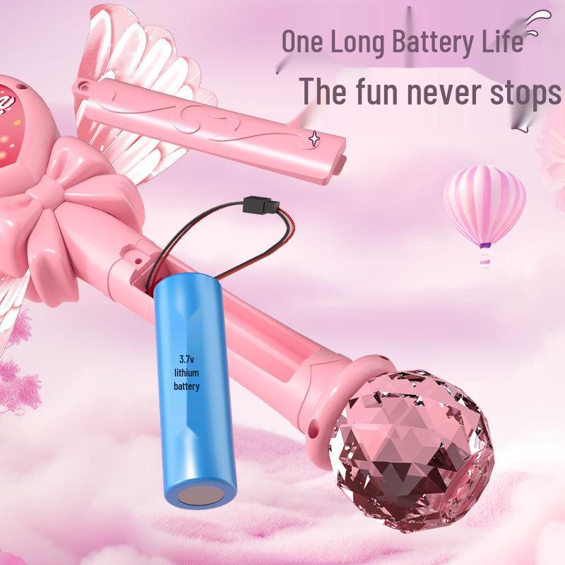 Electric Angel Bubble Wand Toy - Automatic Handheld Bubble Blower for Kids