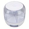 5 Kg Rotary Grain Dispenser, 6 Grid Insect-proof Storage Container, Modern Plastic Rice Storage Box, Suitable for Beans, Rice, Grains, Flour, Pet Food