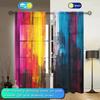 Graffiti Art Printed Curtain for Home Decor - Rod Pocket Window Treatment for Bedroom, Kitchen, Living Roo