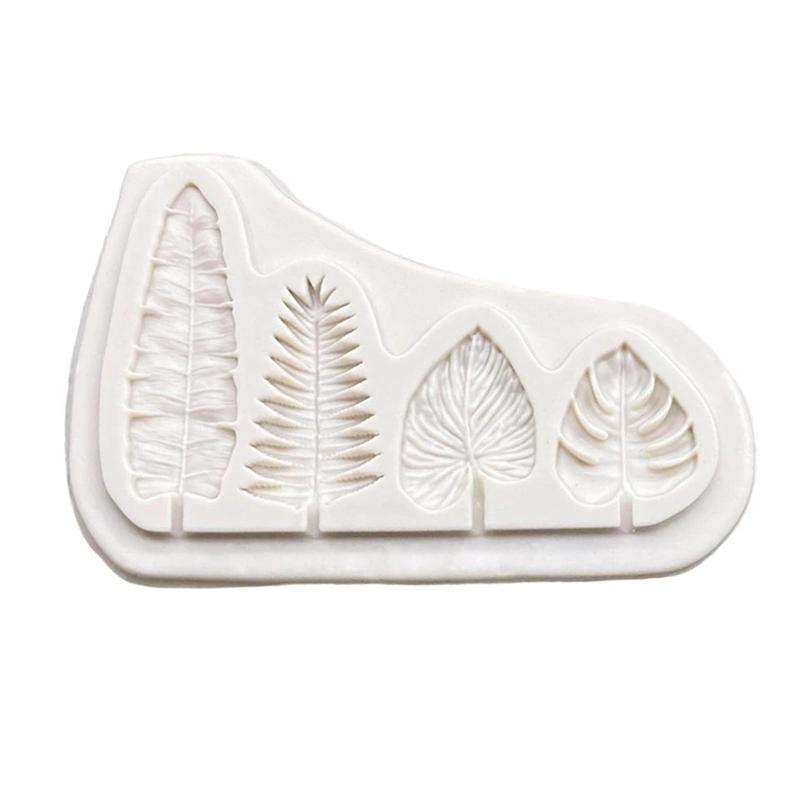 3D Fondant for Palm Leaf Shape Chocolate Candy Molds Polymer Craft Art DIY Mold 1