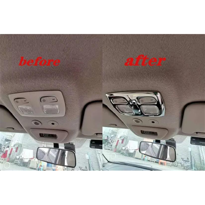 For Dacia Duster 2018- Reading Light Cover Trim Decoration Interior Roof Lamp Frames stainless steel