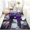 Forest Purple Parrot Print Carpet for Bedroom Living Room Bedside Sofa Floor Mat Modern Home Decor Area Rug for Gifts