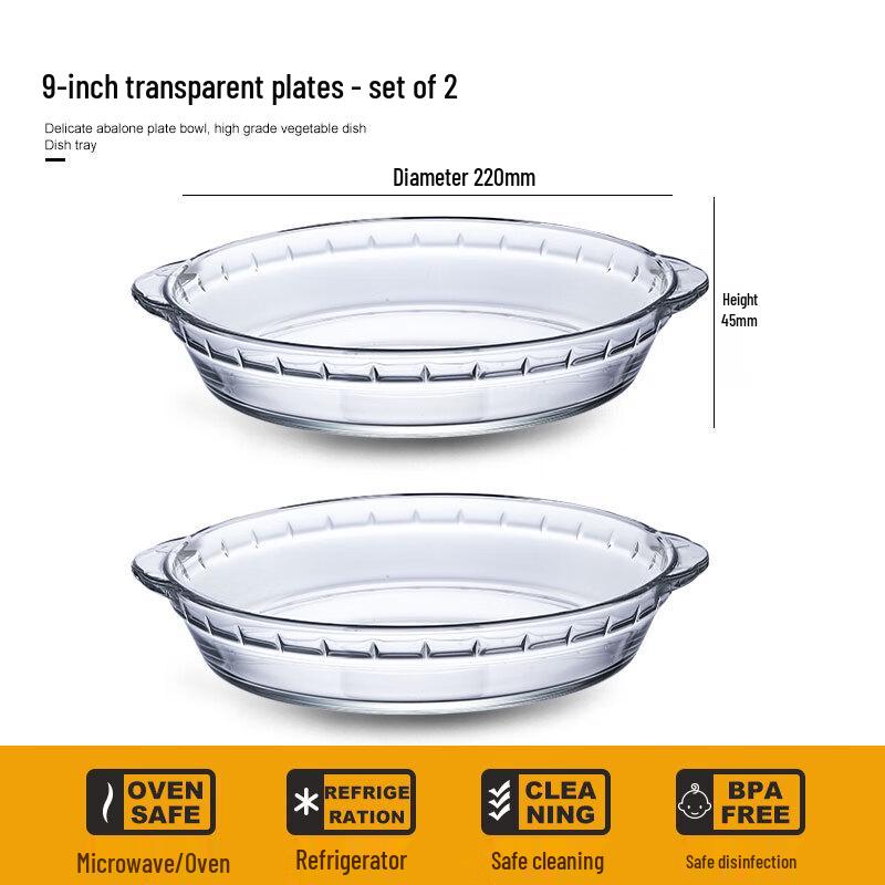 

Heat-Resistant Glass Baking & Serving Dishes, 9-Inch Round, 2-Pack