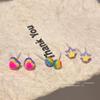 Dopamin Bonbon Regenbogen Stern Ohrringe Set für Frauen - Trendiges Liebesdesign für Studentinnen und Influencer