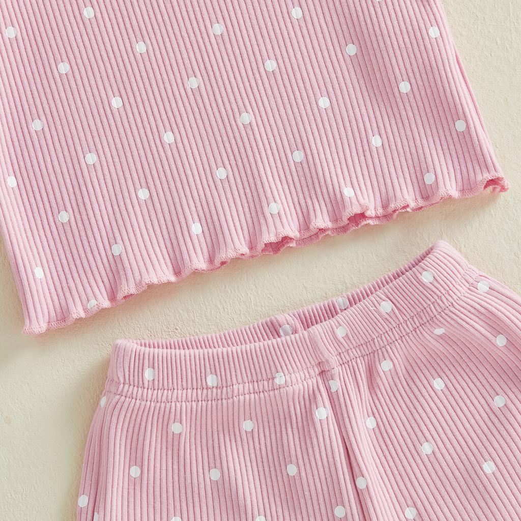 Citgeett Summer Kids Girls Outfits Cherry Embroidery Short Sleeve Tops Shorts Clothes Set