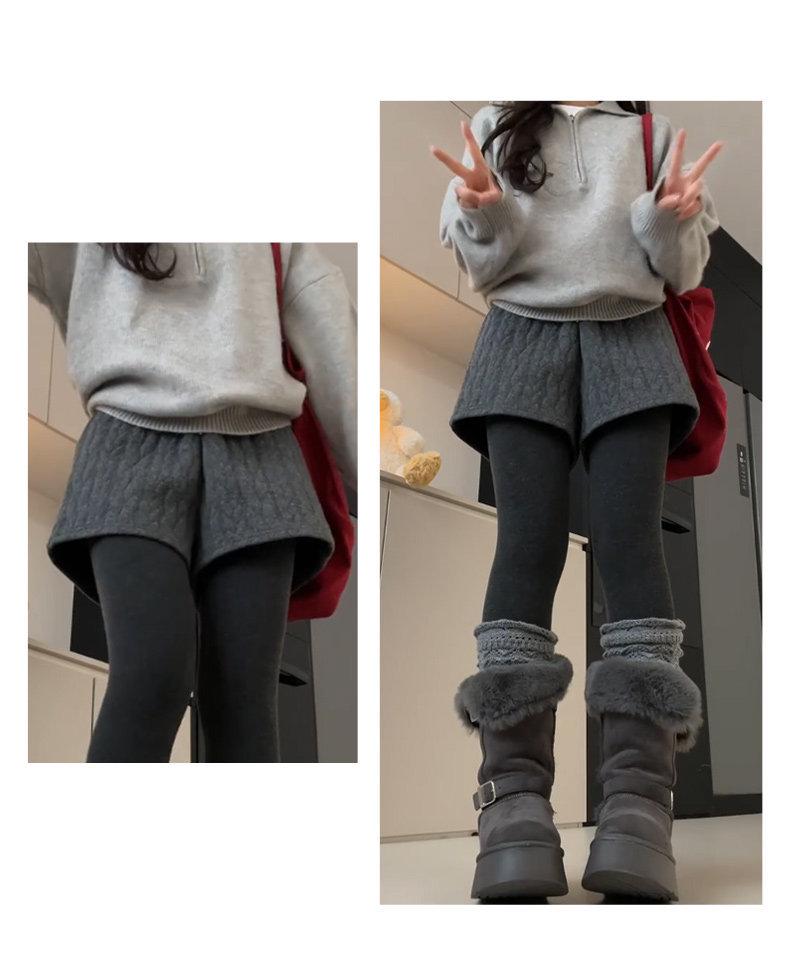 Korean Style High-Waisted Women's A-Line Bootcut Shorts - Winter 2026