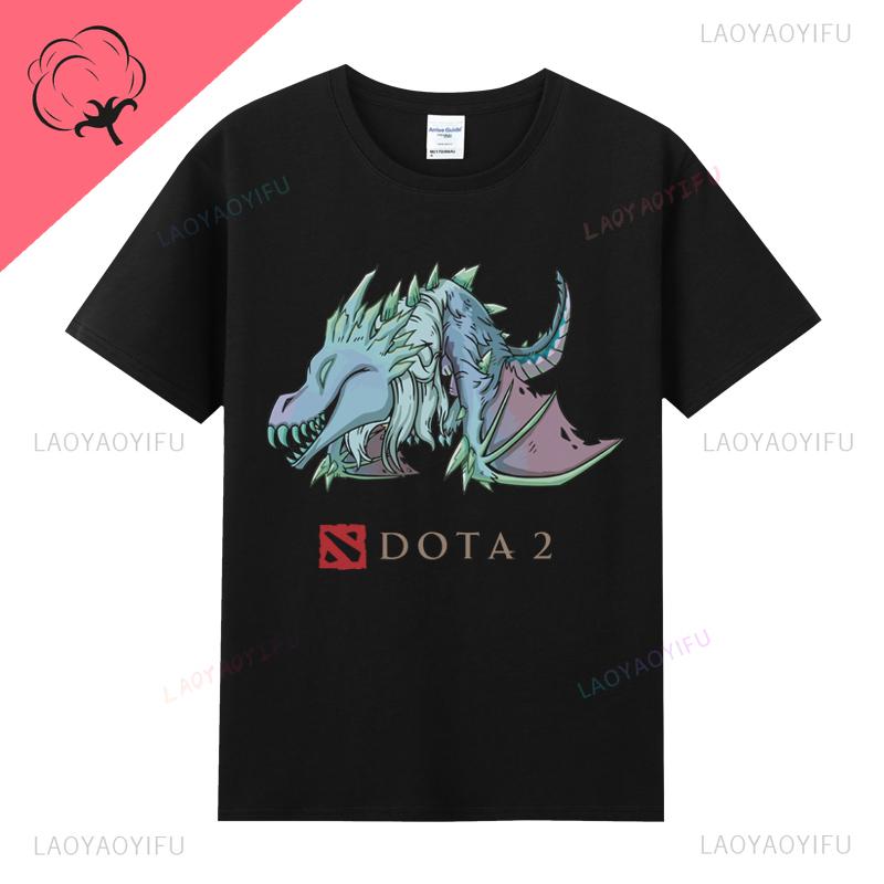 DOTA 2 Camiseta Famous Game TShirt Ropa Hombre 100 Cotton Crewneck Casual Classic Gamer Lover Gifts Tops Graphic T Shirts