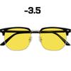 Unisex Half-Frame Night Vision Myopia Glasses Anti-Glare Driving Glasses for Drivers Fashion Eyebrow Frames Trendy Eyewear