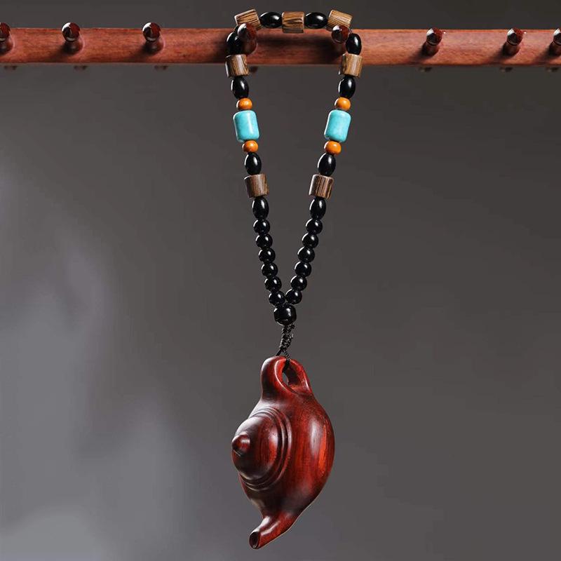 Rosewood Hand-held Teapot Handle Pendant 7.2*3.5cm