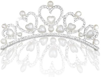 Women's Pearl Hairband Headpiece, Heart Hairpin, Wedding Hair Accessory, Hdd06